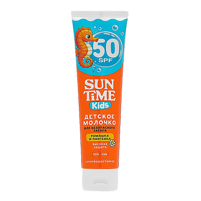 Детское молочко для безопасного загара Sun Time Kids SPF 50 100 мл Биокон 1